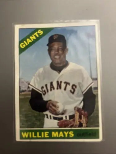 Willie Mays 1966 Topps #1 trading card for collectors and baseball fans