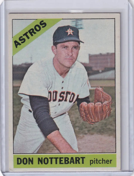 Baseball card of Don Nottebart in Houston Astros uniform, Topps Baseball collectible