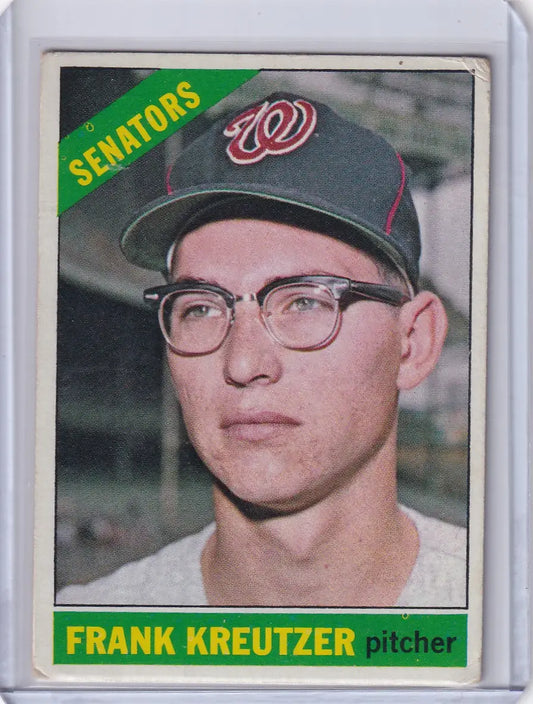 Baseball card of Frank Kreutzer from Topps Baseball for Washington Senators