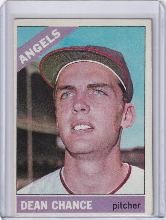 Topps Baseball card of Dean Chance, young pitcher for the California Angels