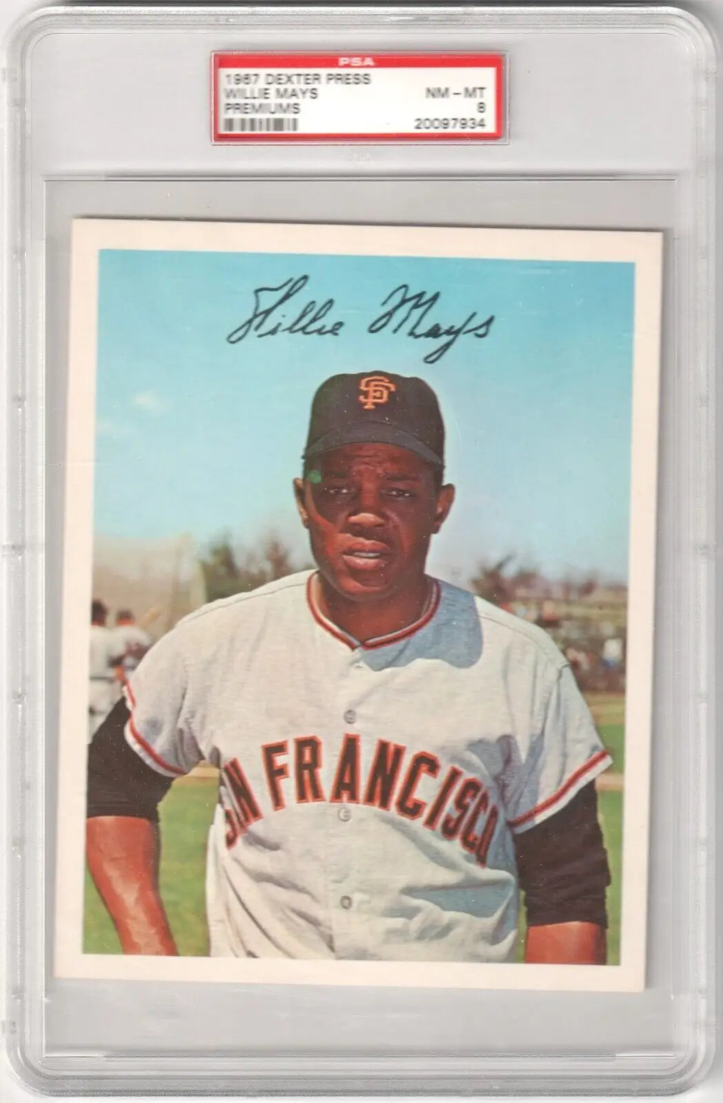 PSA-graded vintage San Francisco Giants baseball card in case, single cards from Columbia Hobby