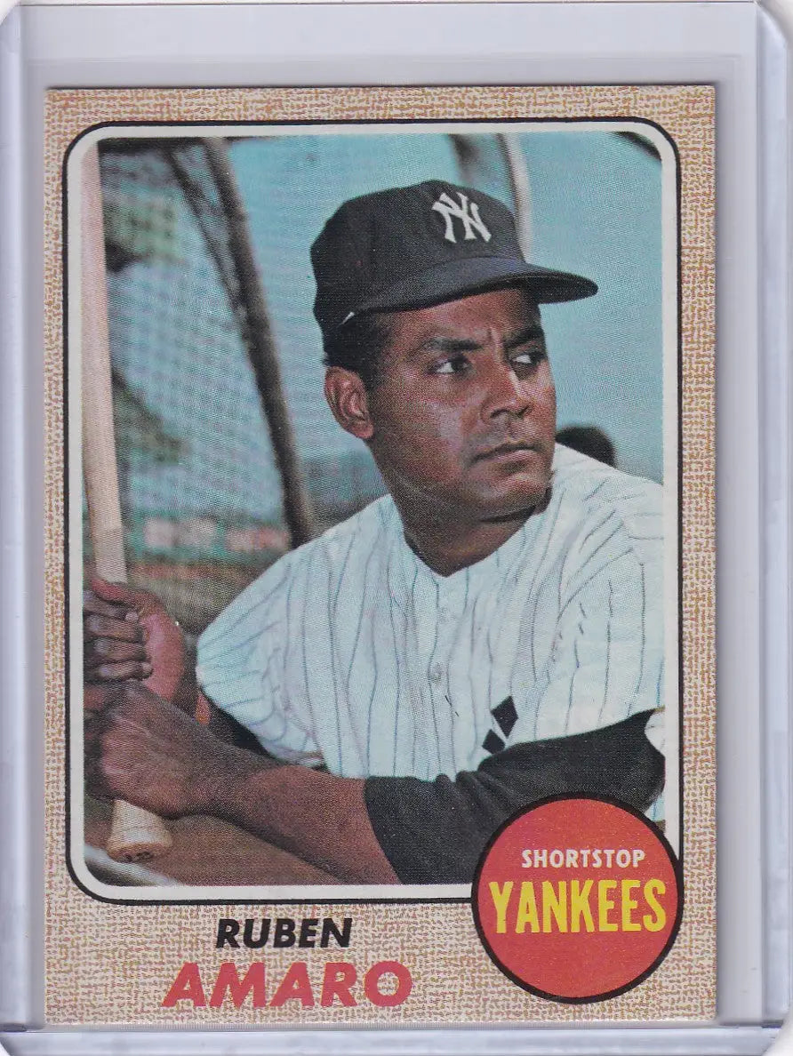 Topps Baseball card of Ruben Amaro in New York Yankees uniform and cap