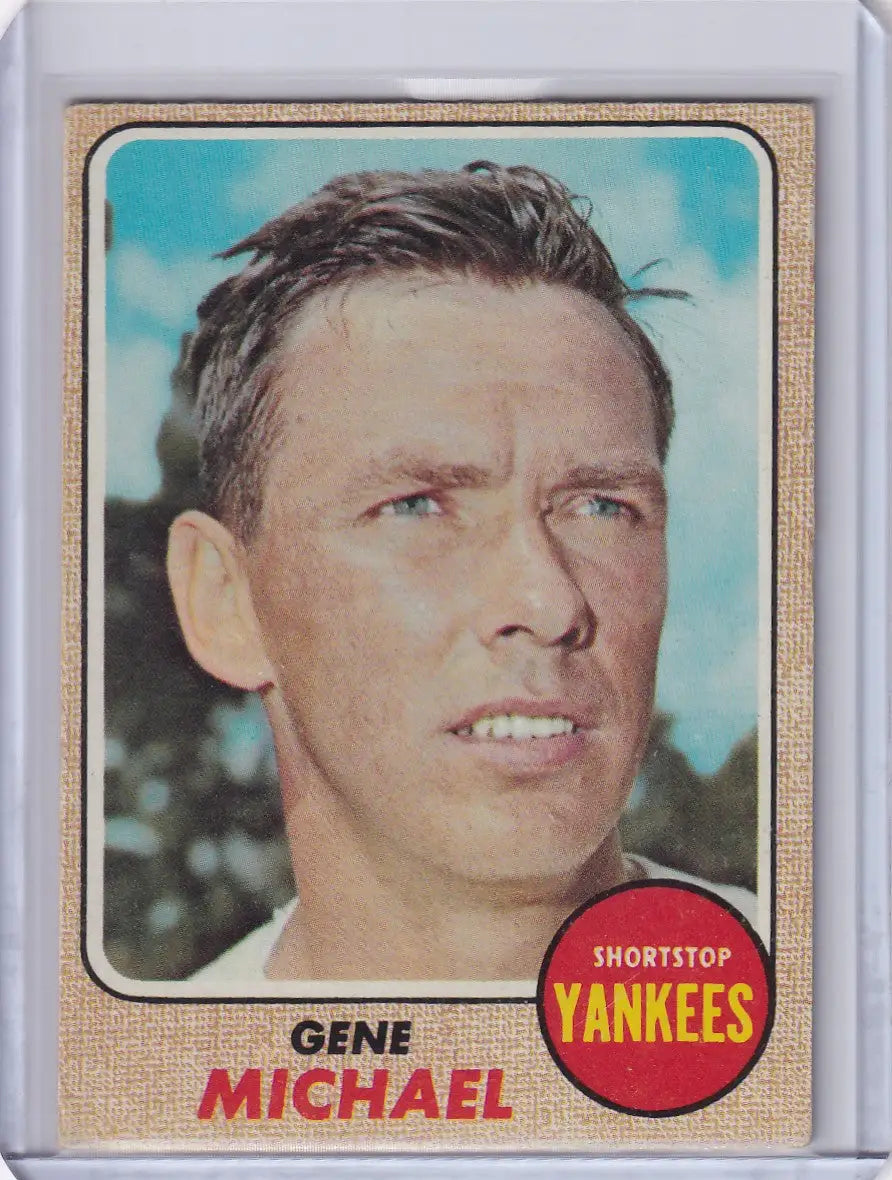 1968 Topps Baseball #299 card of Gene Michael from the New York Yankees