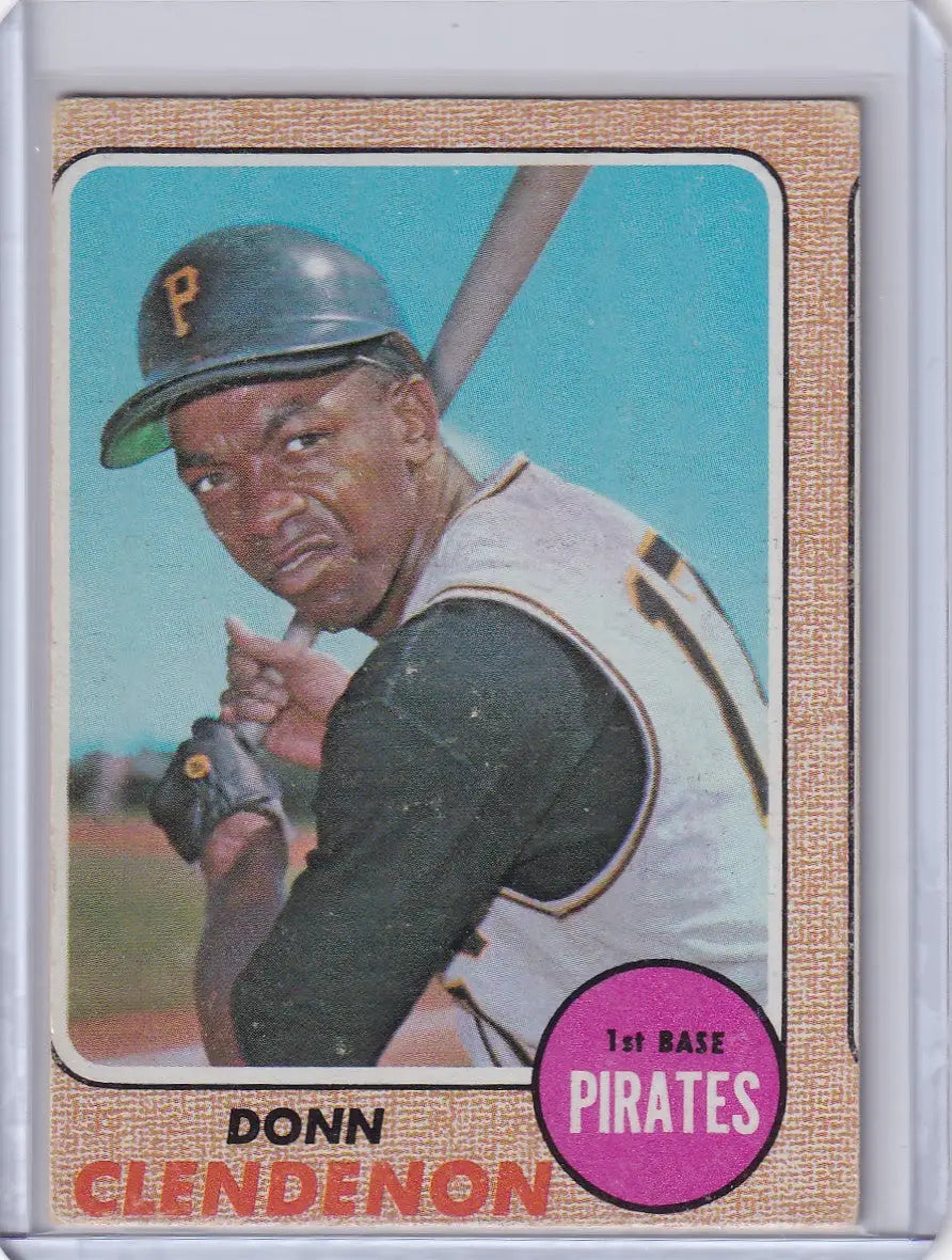 Baseball card of Donn Clendenon from Topps Baseball, showcasing Pittsburgh Pirates batter