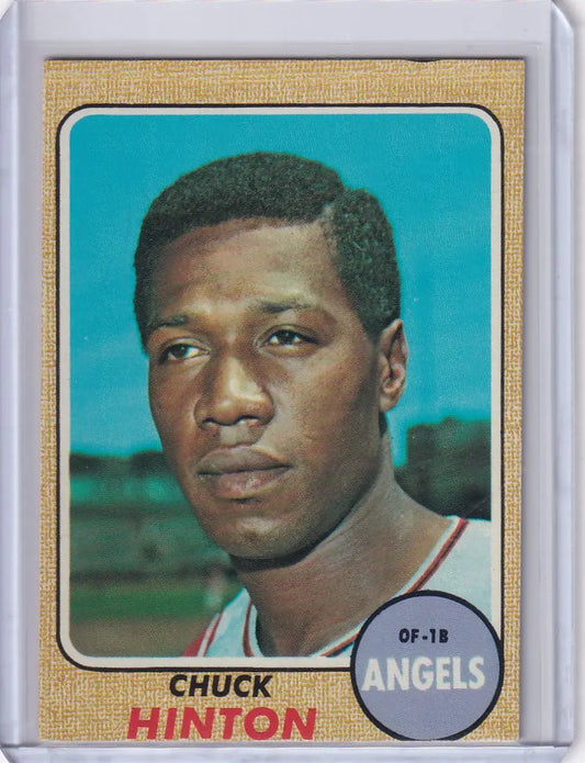 Topps Baseball card of Chuck Hinton from the California Angels 1968 collection