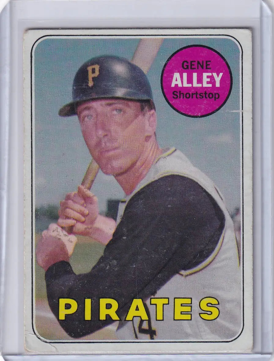 1969 Topps Baseball card of Gene Alley from the Pittsburgh Pirates team