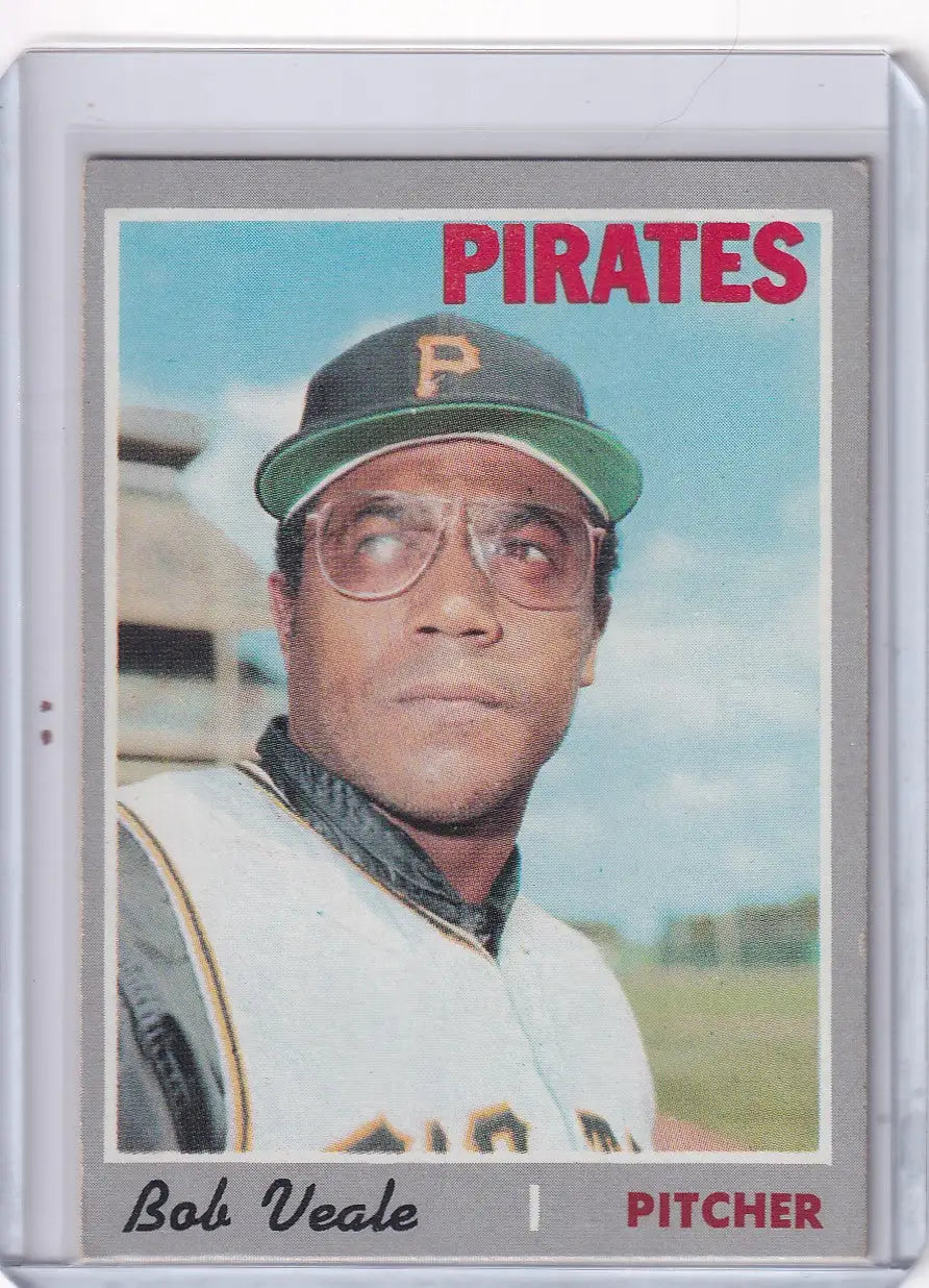 Vintage 1970 Topps Baseball card of Bob Veale, pitcher for the Pittsburgh Pirates