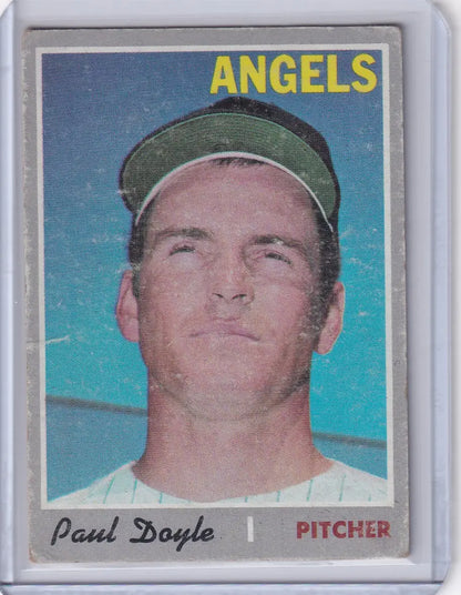 Topps Baseball card of Paul Doyle, pitcher for the California Angels