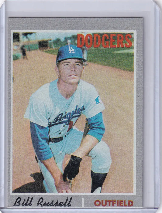 Baseball card of Bill Russell, Los Angeles Dodgers, 1970 Topps Baseball RC