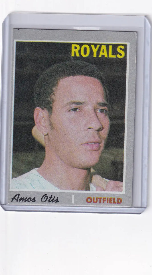 Baseball card of Amos Otis from the Kansas City Royals, 1970 Topps Baseball #354