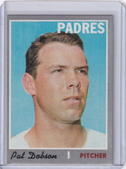 1970 Topps Baseball card of Pat Dobson, San Diego Padres pitcher