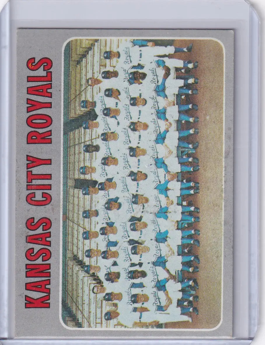 Kansas City Royals baseball team photo card from 1970 Topps Baseball set