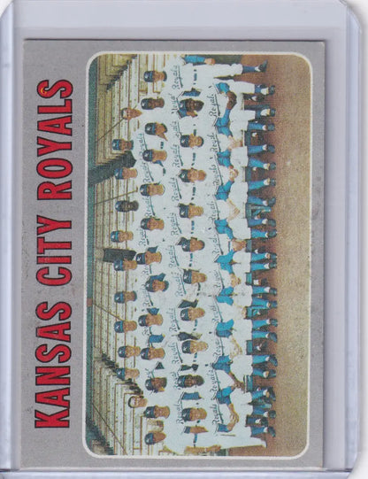 Kansas City Royals baseball team photo card from 1970 Topps Baseball set