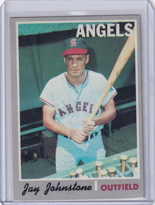 Baseball card of Jay Johnstone, California Angels outfielder from Topps Baseball