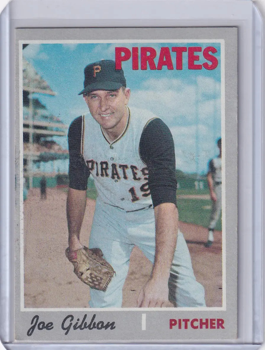 Baseball card of Joe Gibbon, Pittsburgh Pirates pitcher from Topps Baseball