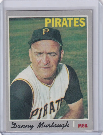 Vintage Topps Baseball card of Danny Murtaugh, Pittsburgh Pirates manager in uniform