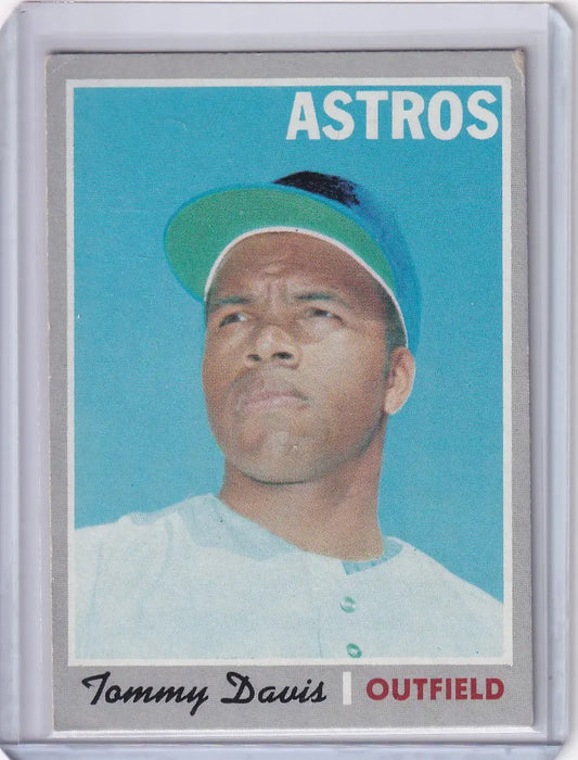 1970 Topps Baseball card of Tommy Davis, Houston Astros outfielder