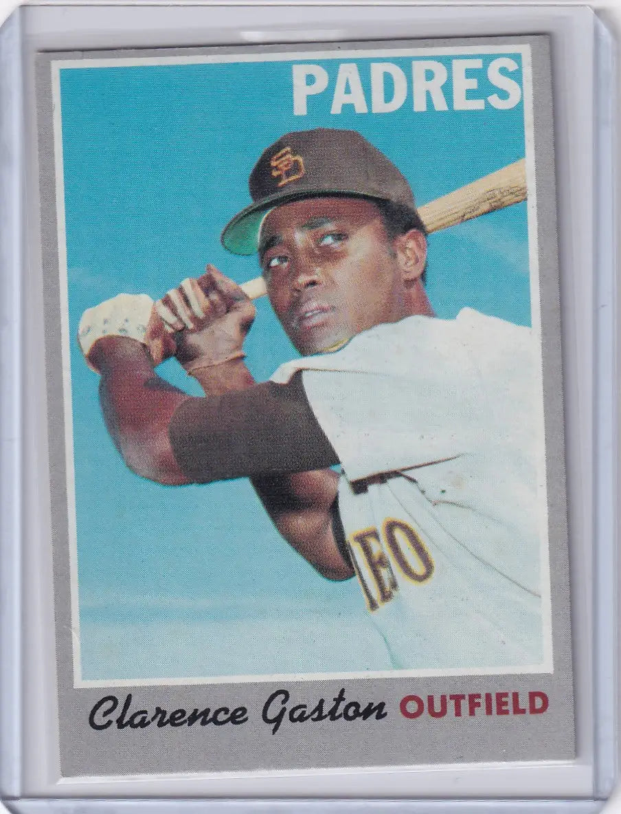 1970 Topps Baseball #604 Cito Gaston in batting stance for San Diego Padres