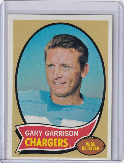 Vintage Topps Football card of Gary Garrison, San Diego Chargers wide receiver