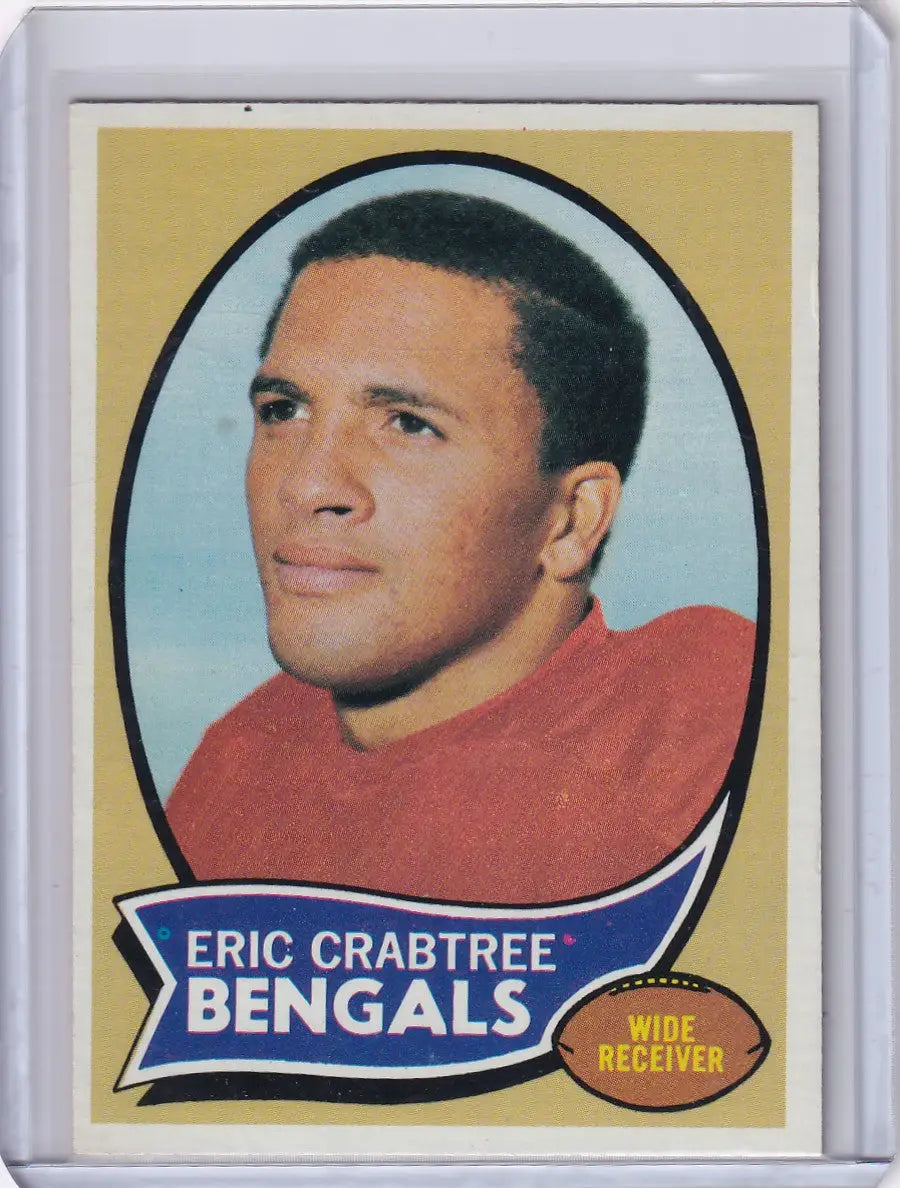 Vintage Topps Football card of Eric Crabtree from the Cincinnati Bengals