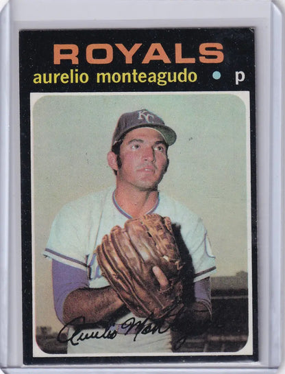 Aurelio Monteagudo Kansas City Royals Topps Baseball card from 1971