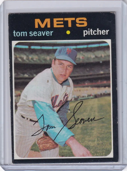 1971 Topps Baseball card of Tom Seaver pitching for the New York Mets