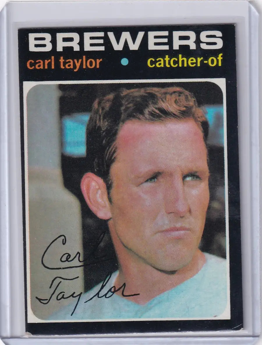 1971 Topps Baseball card of Carl Taylor, Milwaukee Brewers catcher