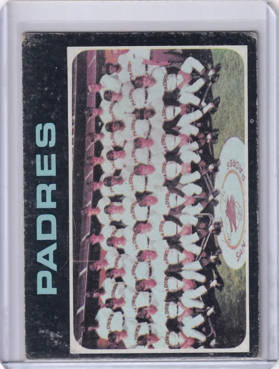 Vintage 1971 Topps Baseball card featuring San Diego Padres team photo