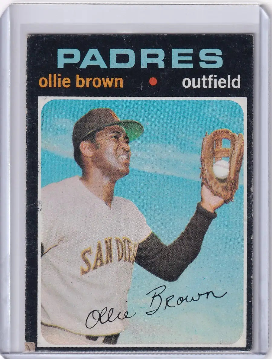 1971 Topps Baseball card of Ollie Brown, San Diego Padres outfielder