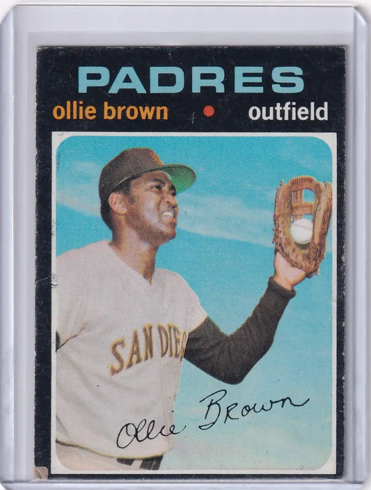 1971 Topps Baseball card of Ollie Brown, San Diego Padres outfielder