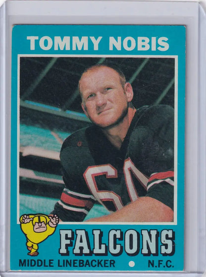 Vintage Topps Football card of Tommy Nobis, Atlanta Falcons middle linebacker