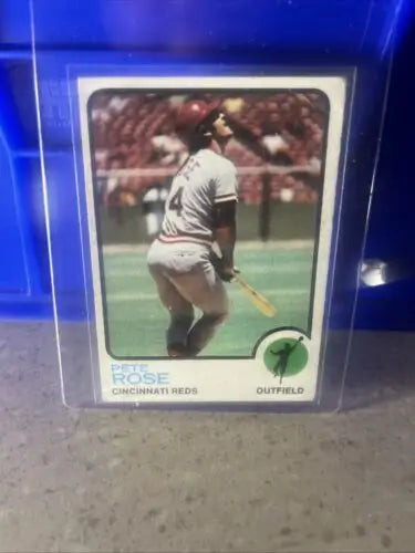 1973 Topps #130 Pete Rose baseball card for sports trading and trading card collectors