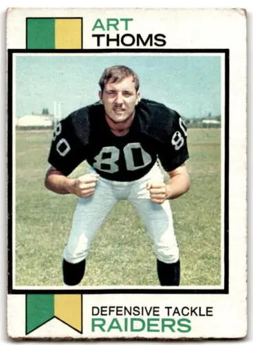 1973 Topps #502 Art Thoms F Fair RC Rookie football card original gloss Raiders