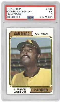 1974 Topps Clarence Gaston #364 San Diego Baseball PSA 5 card collectible image