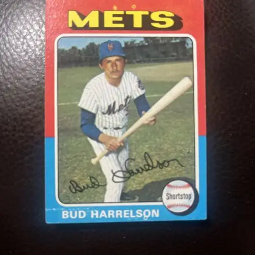 Bud Harrelson 1975 Topps Baseball Card #395 for Mets collectors and trading card enthusiasts