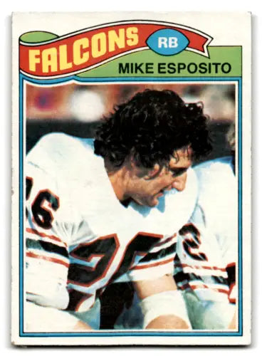 Mike Esposito 1977 Topps football card in excellent condition, original gloss, Falcons collectibles