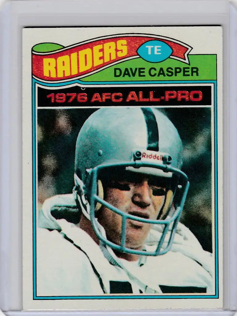 Vintage 1976 Dave Casper Oakland Raiders trading card from 1977 Topps #380 NRMT