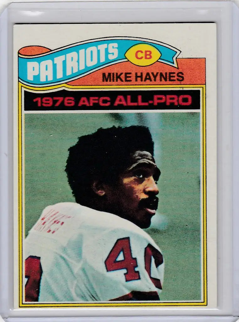 Vintage 1977 Topps #50 Mike Haynes New England Patriots NRMT trading card