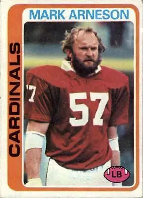 Mark Arneson Arizona Cardinals NFL Football Card 1978 Topps #27 in VG condition