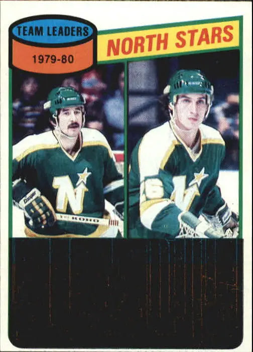 1980-81 Topps Al MacAdam Steve Payne Team Leaders card Minnesota North Stars EX