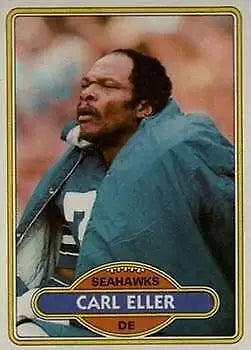 Carl Eller Seattle Seahawks NFL Football card from 1980 Topps #189 in VG condition