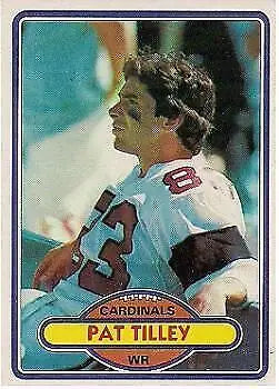 Vintage NFL trading card of Pat Tilley Arizona wearing jersey number 42 for sale