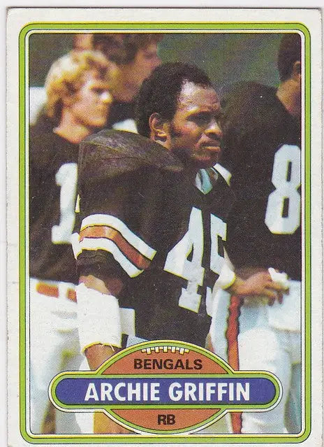 Football trading card of Archie Griffin, Cincinnati Bengals, 1980 Topps #457