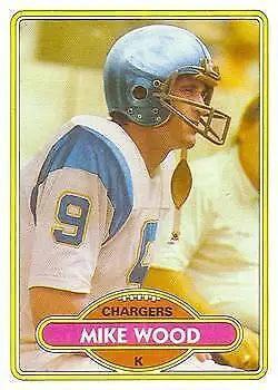 Vintage 1980 Topps #48 Mike Wood Dallas Cowboys NFL Football Card in VG condition