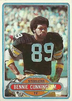 Bennie Cunningham Pittsburgh Steelers 1980 Topps #528 Football Card in GOOD condition