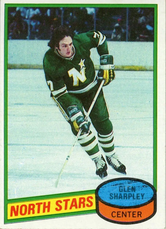 Topps Glenn Sharply Minnesota North Stars Hockey Card #218 for collectors and fans