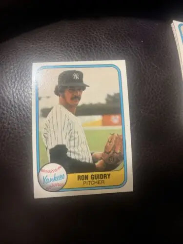 1981 Fleer #88 Ron Guidry New York Yankees trading card showcasing the legendary player