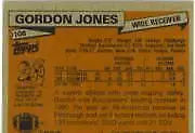 Worn back of 1981 Topps #108 Gordon Jones Tampa Bay Buccaneers NFL Football Card