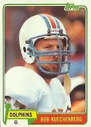 Bob Kuechenberg Miami Dolphins 1981 Topps #323 NFL Football Card in GOOD condition