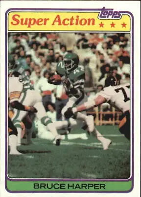 Vintage 1981 Topps Bruce Harper Super Action football card for New York Jets collectors